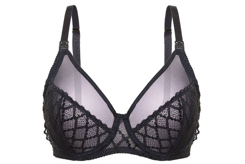 Miękki biustonosz do karmienia Huggy Soft Black Momtobe czarny