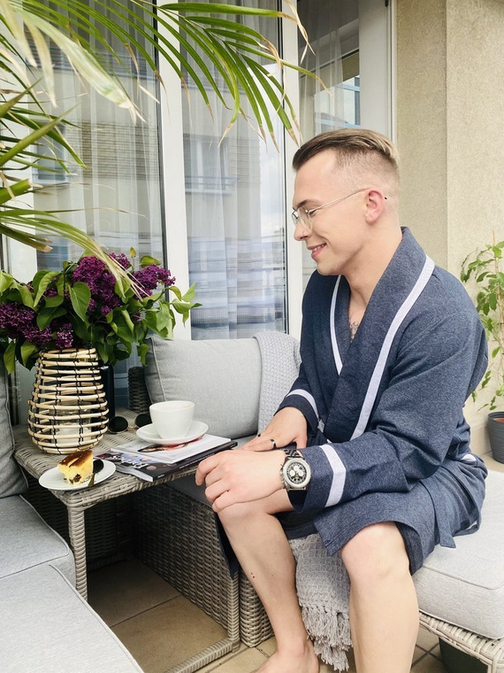 564 Bruno szlafrok męski De Lafense - grafit