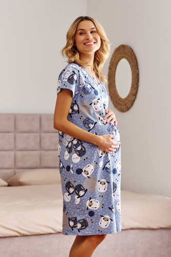 TM.5271 Koszula Nocna ciążowa i do karmienia Doctor Nap - sheep 