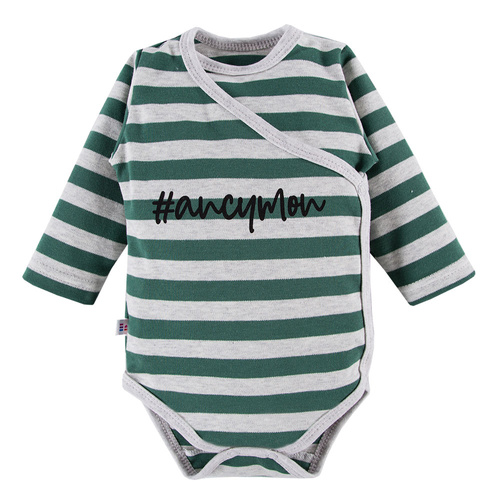 Body niemowlęce 2-pak Ancymon Eevi - szary/zielony