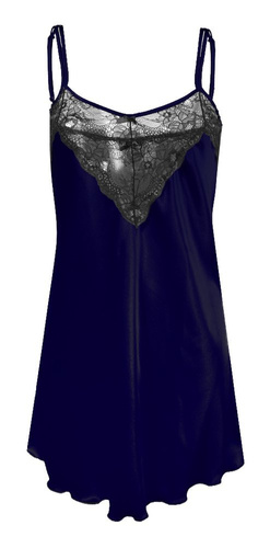 Koszulka satynowa damska DKaren - granat