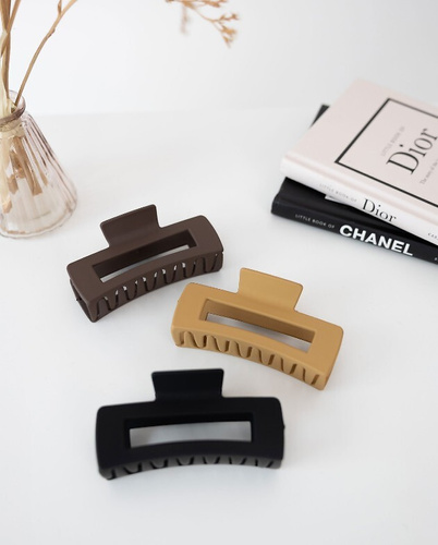 Klamra do włosów Sensis W26 – klasyczna i mocna, 10 cm - camel