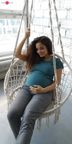 Bluzka do karmienia Milk Shirt Milk&Love turkusowy