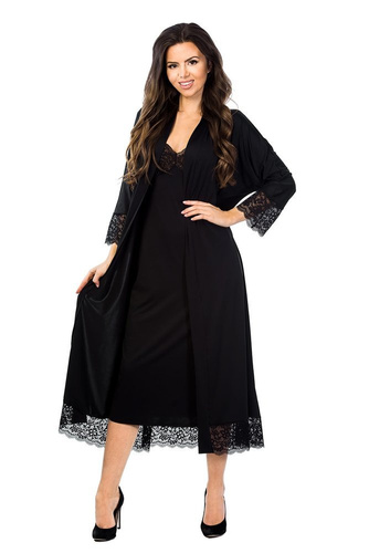 Koszula nocna Pola Long  05050  Mediolano - czarny 