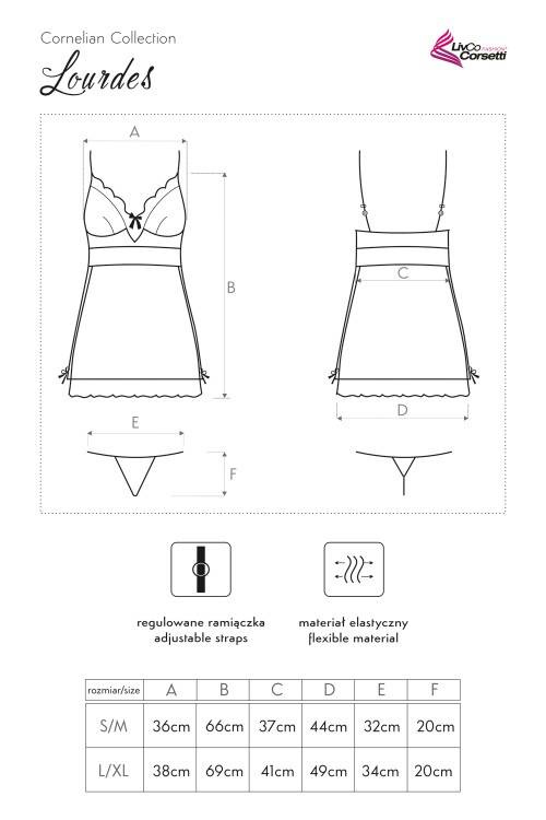 Komplet dwuczęściowy Lourdes LC 90244 LivCo Corsetti Fashion