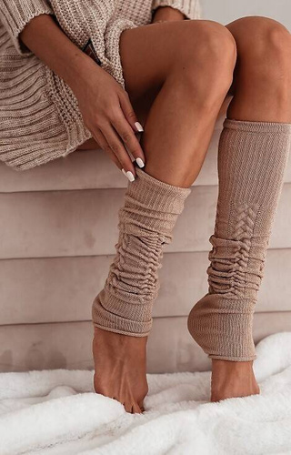 0705-001 Getry ażurowe Milena- beżowe