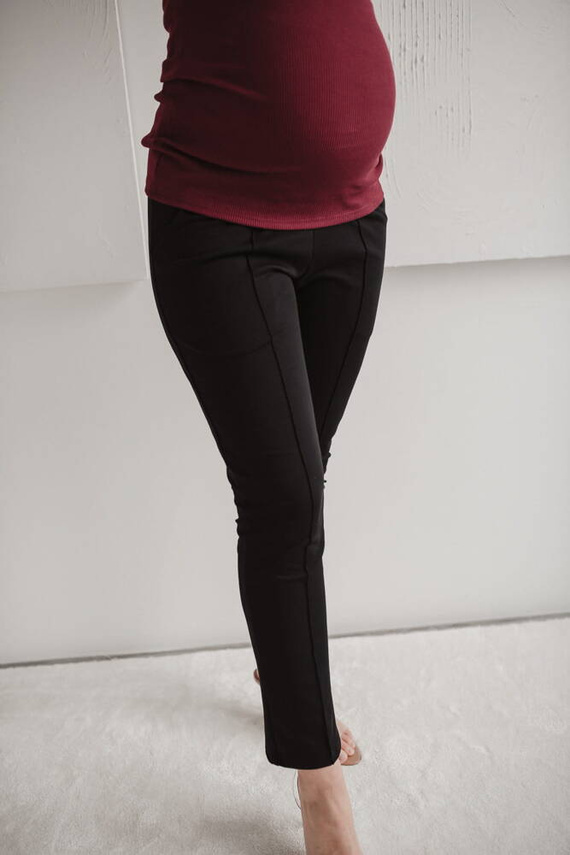 Klasyczne spodnie ciążowe GraceFit Mama Milk&Love czarny