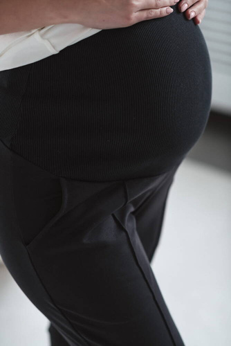 Klasyczne spodnie ciążowe GraceFit Mama Milk&Love grafitowy