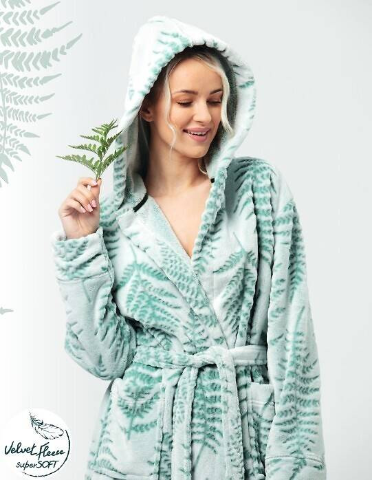 Długi Szlafrok Damski LGL 980 Key - miętowy