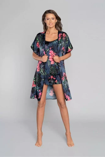 Piżama Damska wąskie ramiączko, spodenki Amazonia Italian Fashion - druk 