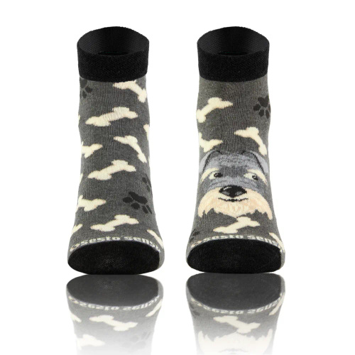 Pieski Skarpety krótkie finest cotton dwie różne Sesto Senso grafitowy