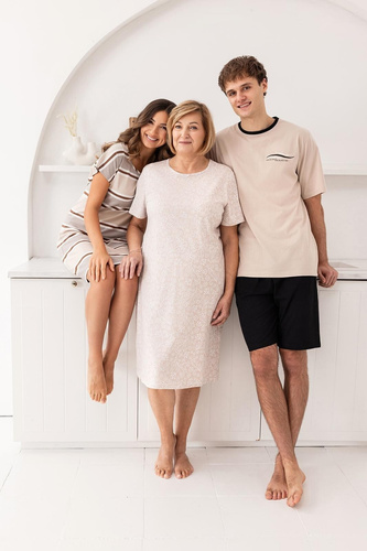 Letnia Koszula Nocna Damska Regina 170 – Miękka Wiskoza, Krótki Rękaw, Swoboda i Komfort na Każdą Noc