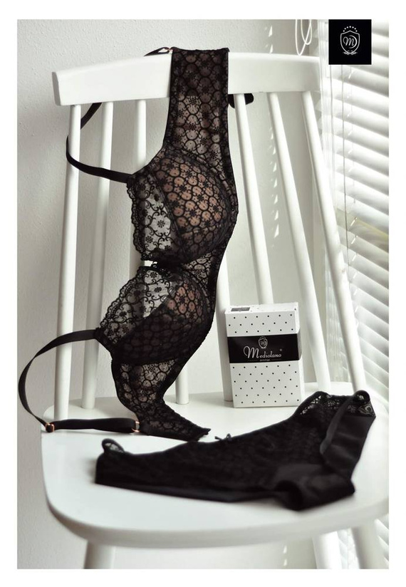 Biustonosz półusztywniany 01082 Swing Mediolano czarny