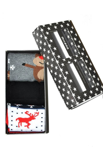 Skarpety Męskie Zestaw Świąteczny Milena mix kolor