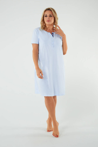Rozpinana koszula nocna Lady Italian Fashion - niebieski 