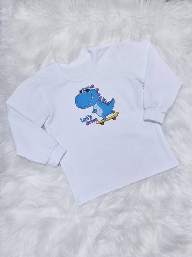 Bluzka dziecięca Let's drive długi rękaw Bambarillo - biały
