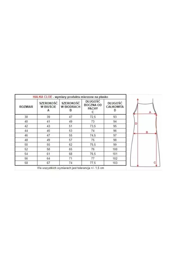 Koszula nocna z koronką 86553 Cloe Mewa biały