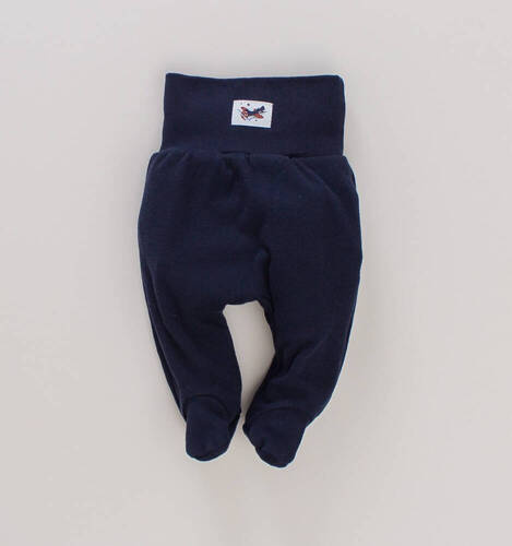 Półśpiochy z bawełny organicznej Samoloty Nini granatowy