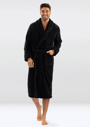 130 Podomka Szlafrok Męski Dkaren -czarny