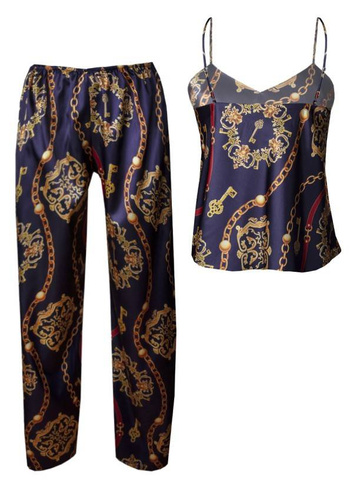 Piżama Damska Satynowa DKaren - DK-KI 14 czarny