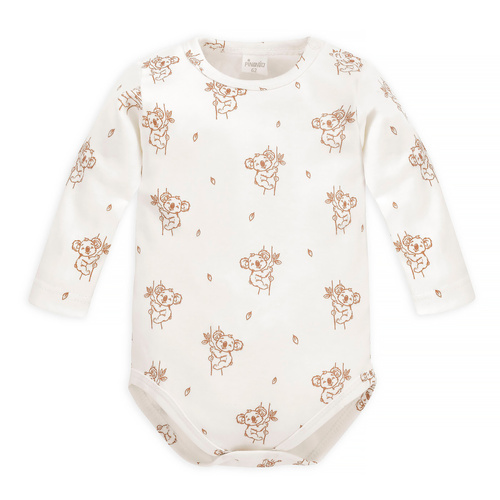 Body z długim rękawem Lovely Day Pinokio - ecru koala