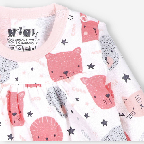 Sukienka z bawełny organicznej My best friends Nini druk