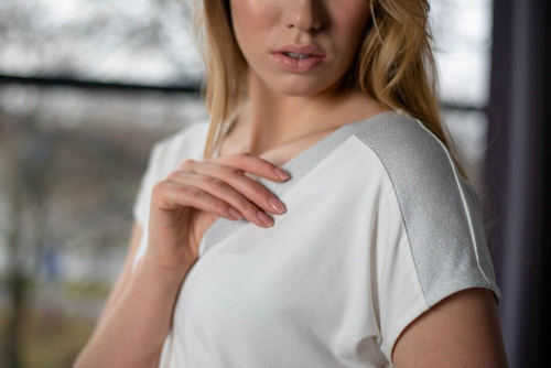 015 Bluzka krótki rękaw MIRACLE- biały