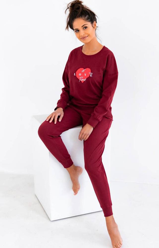 Sensis Piżama damska Mercy -bordowy