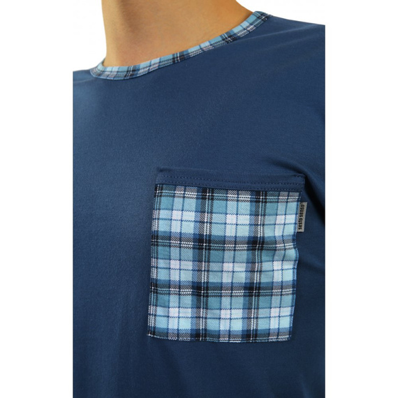 Bawełniana piżama męska z długim rękawem 06 Sesto Senso - jeans