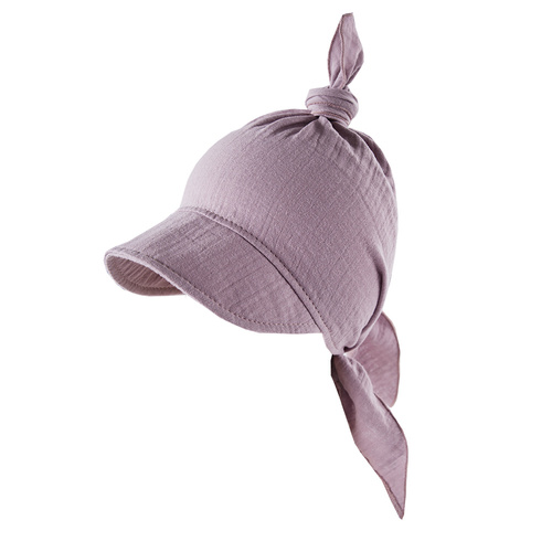 Chustka z daszkiem muślinowa Botanic Eevi - wrzos