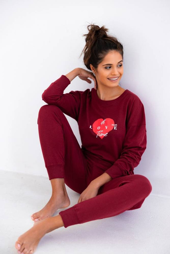 Sensis Piżama damska Mercy -bordowy