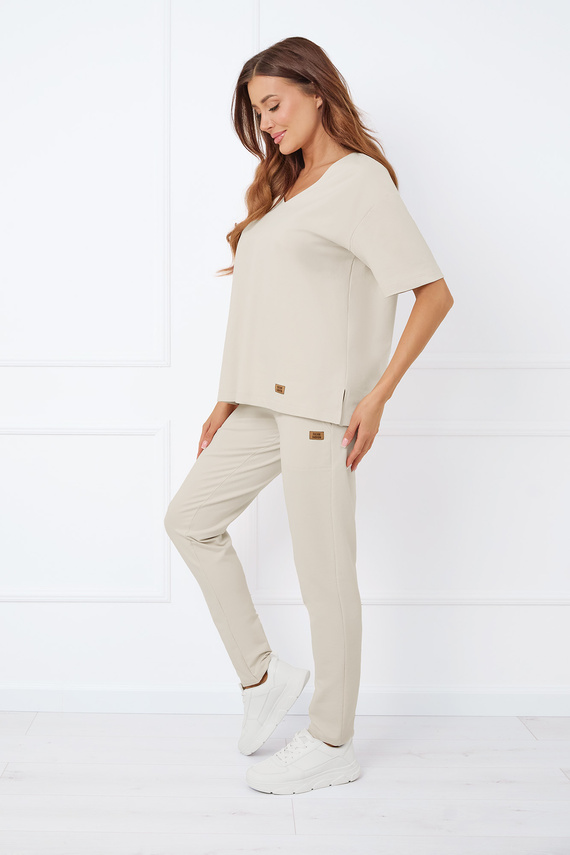 Bluzka z krótkim rękawem Caro Italian Fashion - beżowy