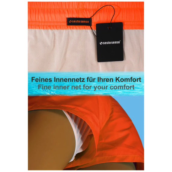 Szorty kąpielowe SZ2402 Sesto Senso pomarańczowy