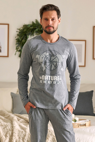 PMB.4517 Piżama Męska Doctor Nap - dark grey