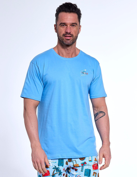 Piżama męska 326/174 Travel Cornette niebieski