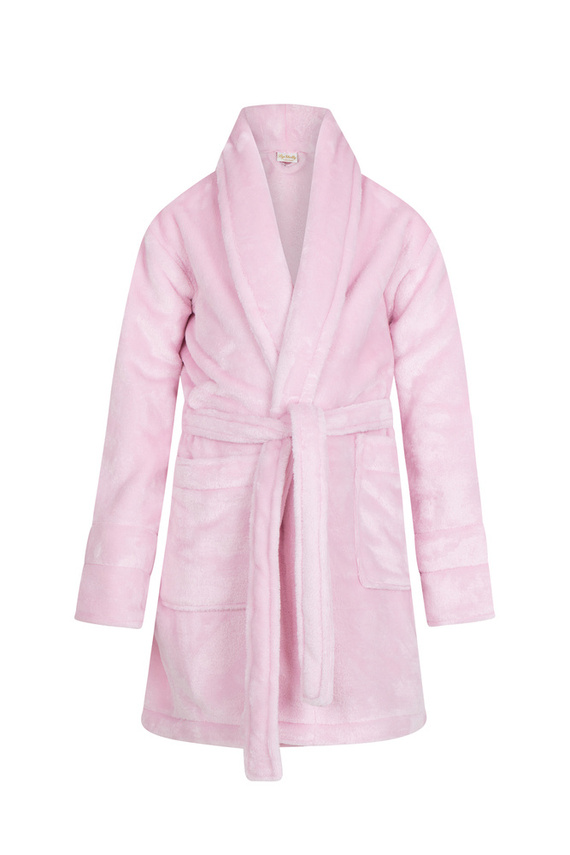 Szlafrok dziecięcy polarowy Calido ByShelly - jasny róż