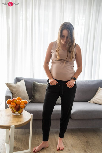 Joggersy spodnie ciążowe Milk&Love czarny