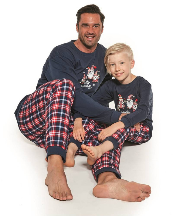 Piżama chłopięca593/122,966/122 Gnomes Cornette granatowy