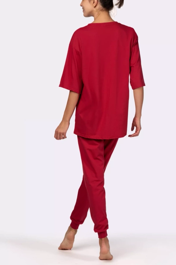 Piżama damska Homie shortsleeve Mona burgund