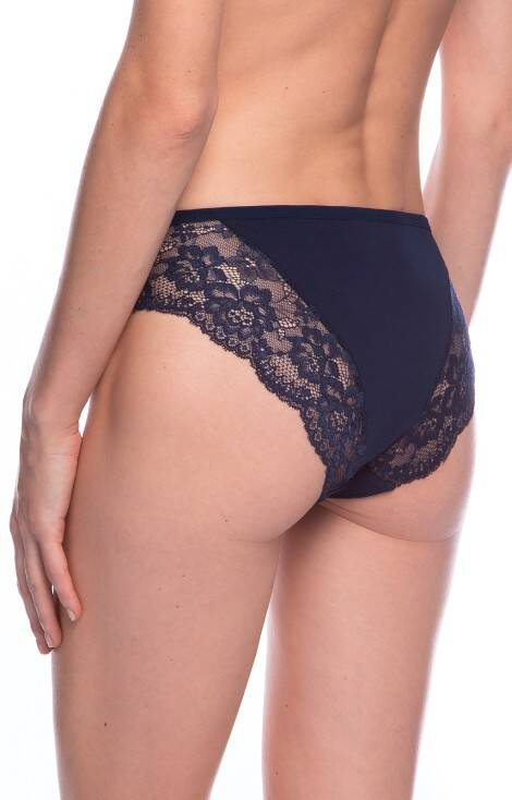 Figi Damskie L-1553 BI A'2 Lama - granatowy-liście