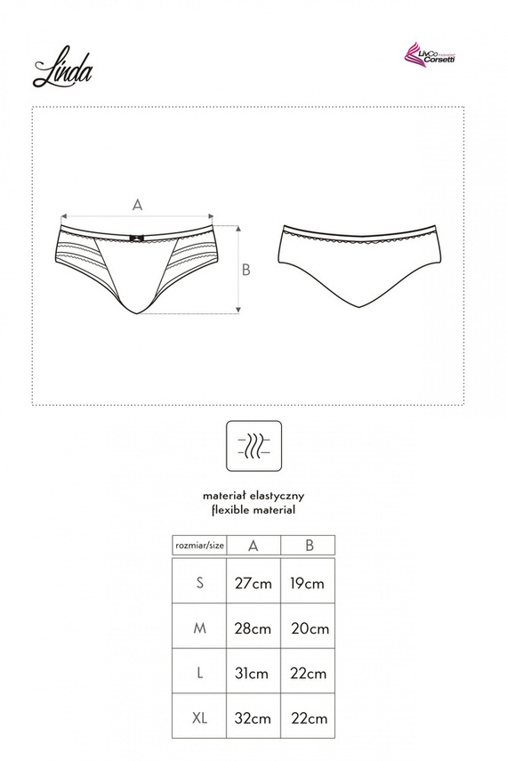 Figi damskie Linda LC 6064 LivCo Corsetti Fashion - biały