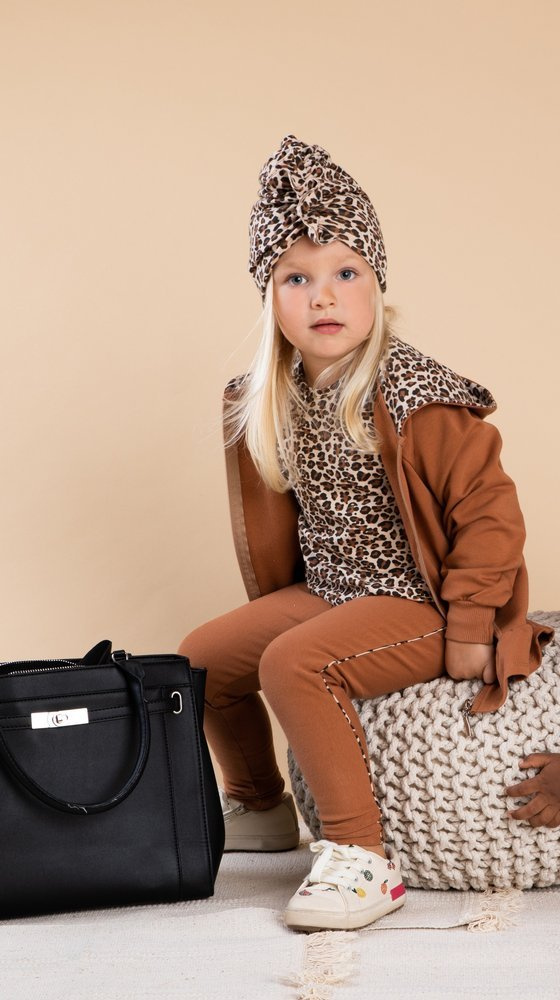 171275 Mia Legginsy dresowe Nicol - brązowy