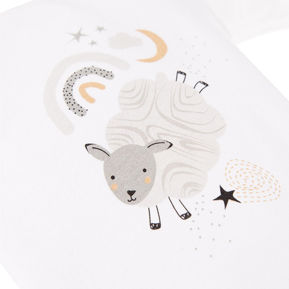 Body z długim rękawem Mellow Ewa Klucze - biały