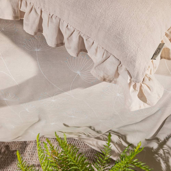 Poszewka lniana Seville Eurofirany kremowy