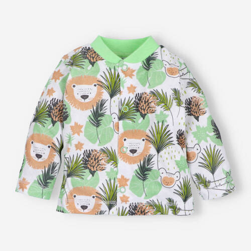 Kaftanik niemowlęcy z bawełny organicznej Lion Nini zielony