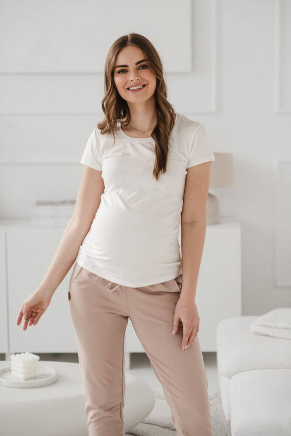 Bluzka ciążowa Belly Milk&Love kremowobiały
