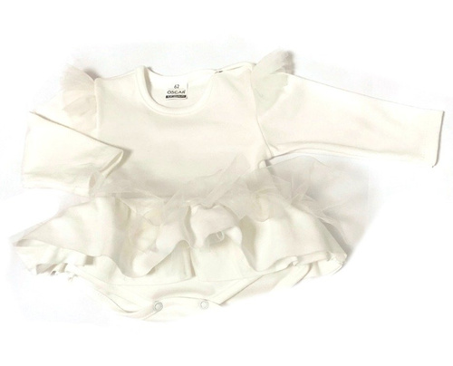 551219107 Sukienko-body długi rękaw "Prima balerina" Oscar Kids - ecru