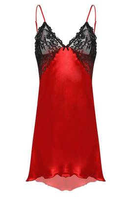 Halka satynowa Evelyn DKaren - czerwony