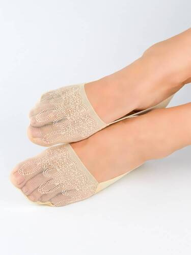 SN049 Baleriny stopki damskie Noviti - beżowy