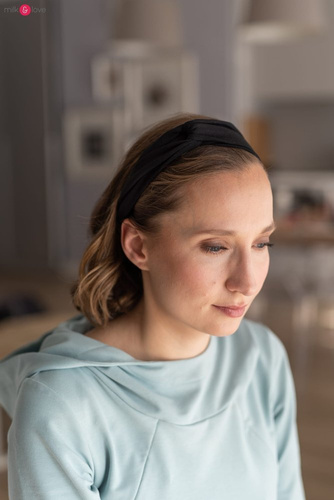 Opaska do włosów na gumce Milk&Love beżowy